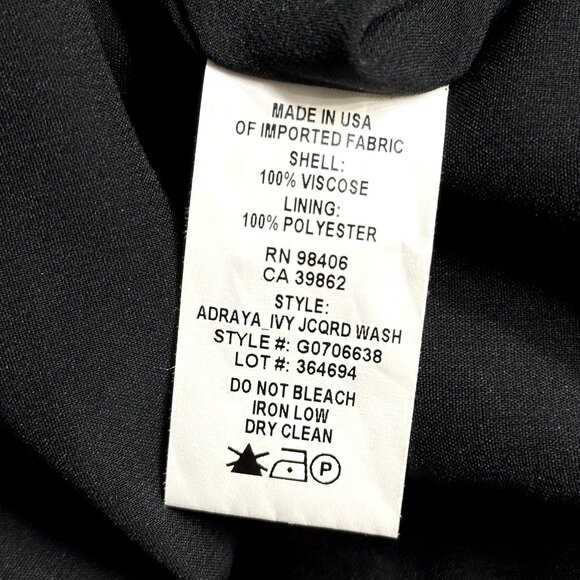 NWOT Theory Adraya Black Ivy Jacquard Shift Dress Size 2 - Picture 6 of 8